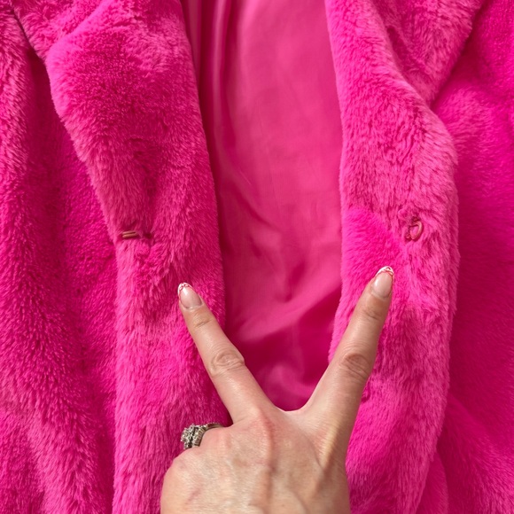 Buddy Love Hot Pink Faux Fur Jacket - Picture 4 of 6